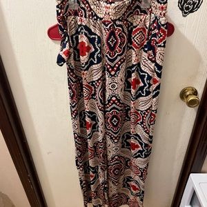 Palazzo pants cream burgundy